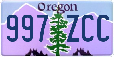 OR license plate 997ZCC