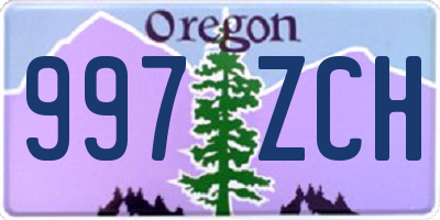 OR license plate 997ZCH