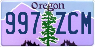 OR license plate 997ZCM