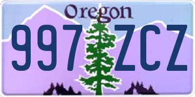 OR license plate 997ZCZ