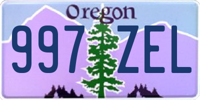 OR license plate 997ZEL
