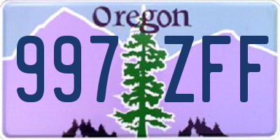 OR license plate 997ZFF