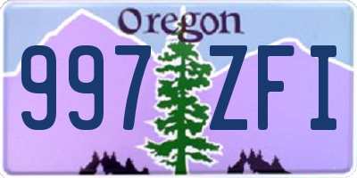 OR license plate 997ZFI