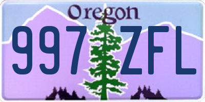 OR license plate 997ZFL