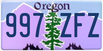OR license plate 997ZFZ