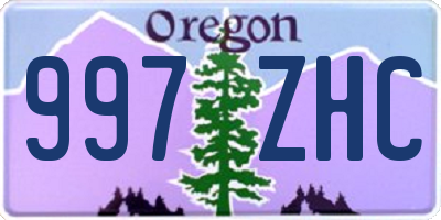 OR license plate 997ZHC