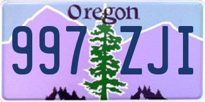 OR license plate 997ZJI