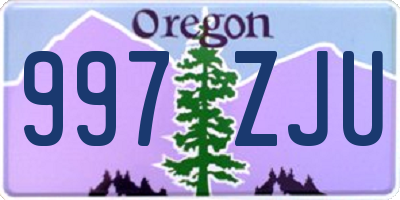 OR license plate 997ZJU