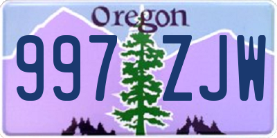 OR license plate 997ZJW