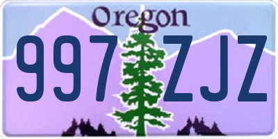 OR license plate 997ZJZ