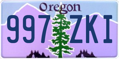 OR license plate 997ZKI