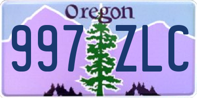 OR license plate 997ZLC
