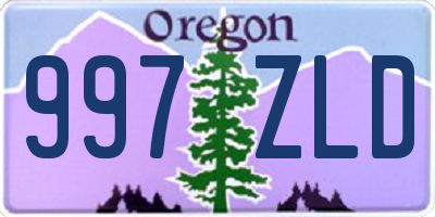 OR license plate 997ZLD