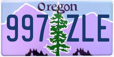 OR license plate 997ZLE