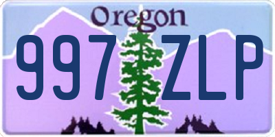OR license plate 997ZLP