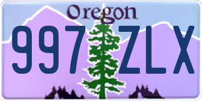 OR license plate 997ZLX