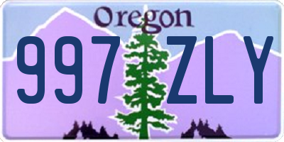 OR license plate 997ZLY