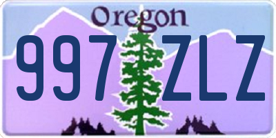OR license plate 997ZLZ