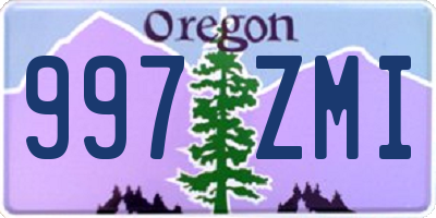 OR license plate 997ZMI