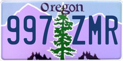 OR license plate 997ZMR