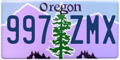 OR license plate 997ZMX