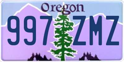 OR license plate 997ZMZ