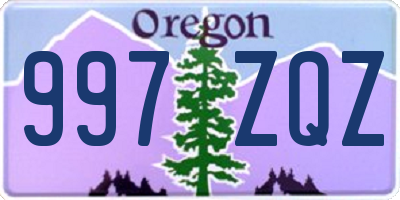 OR license plate 997ZQZ