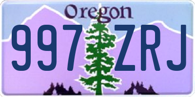 OR license plate 997ZRJ