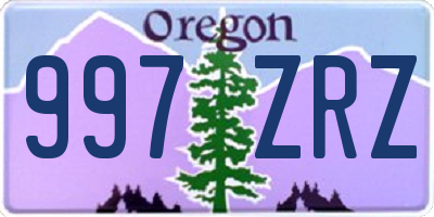 OR license plate 997ZRZ