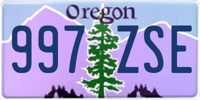 OR license plate 997ZSE