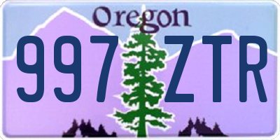 OR license plate 997ZTR