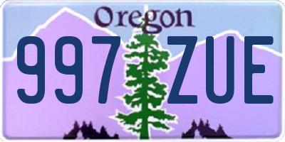 OR license plate 997ZUE