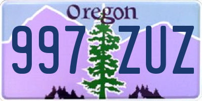 OR license plate 997ZUZ