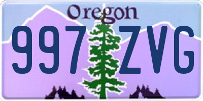 OR license plate 997ZVG