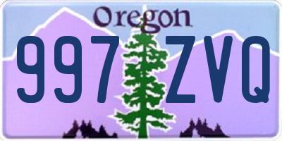 OR license plate 997ZVQ