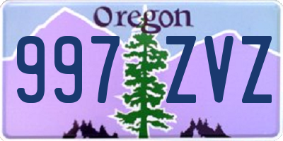 OR license plate 997ZVZ