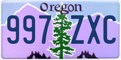 OR license plate 997ZXC