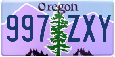 OR license plate 997ZXY