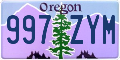 OR license plate 997ZYM