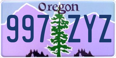 OR license plate 997ZYZ