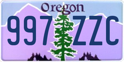 OR license plate 997ZZC