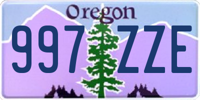 OR license plate 997ZZE