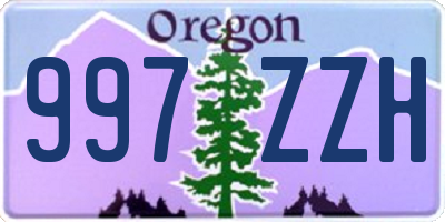 OR license plate 997ZZH