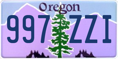 OR license plate 997ZZI