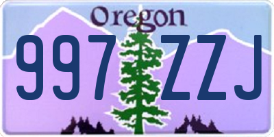 OR license plate 997ZZJ