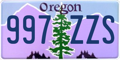 OR license plate 997ZZS