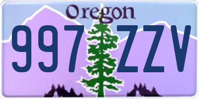 OR license plate 997ZZV