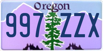 OR license plate 997ZZX