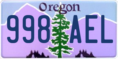 OR license plate 998AEL