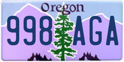 OR license plate 998AGA